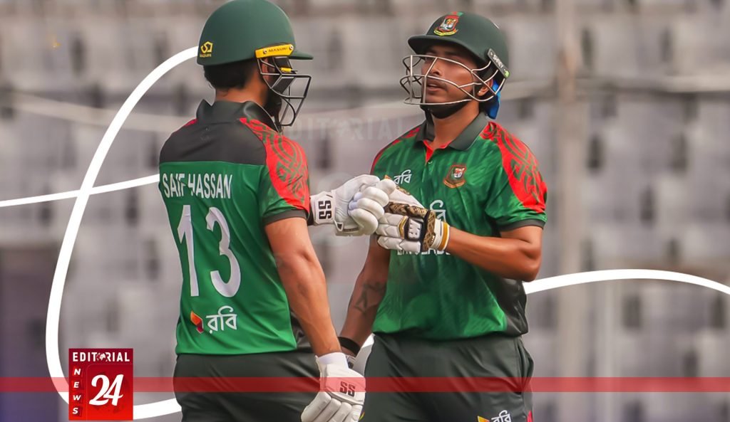 মিরপুরে বাংলাদেশের উদ্বোধনী জুটিতে নতুন রেকর্ড, সাইফ-সৌম্য ১৭৬ রান l Editorial News 24